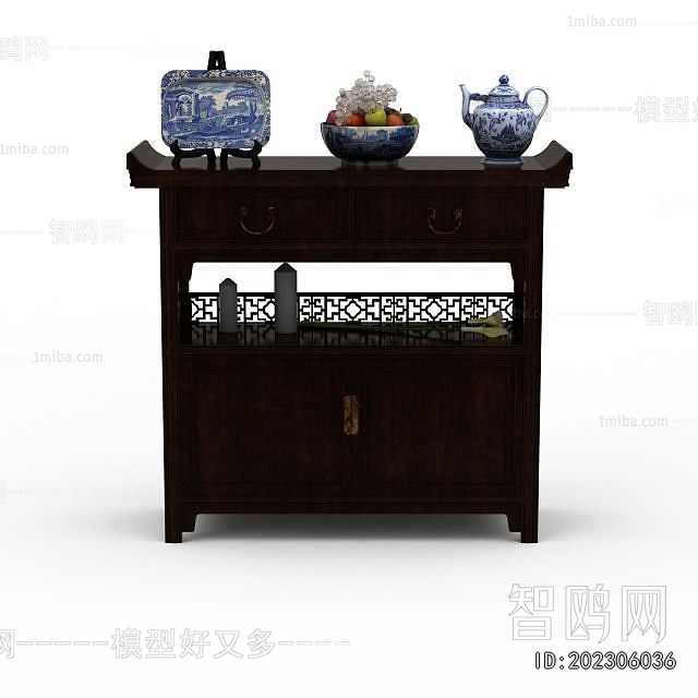New Chinese Style Side Cabinet