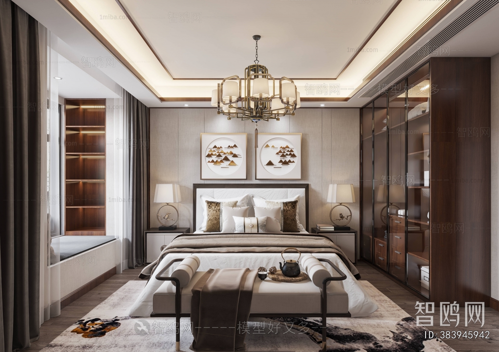 New Chinese Style A Living Room