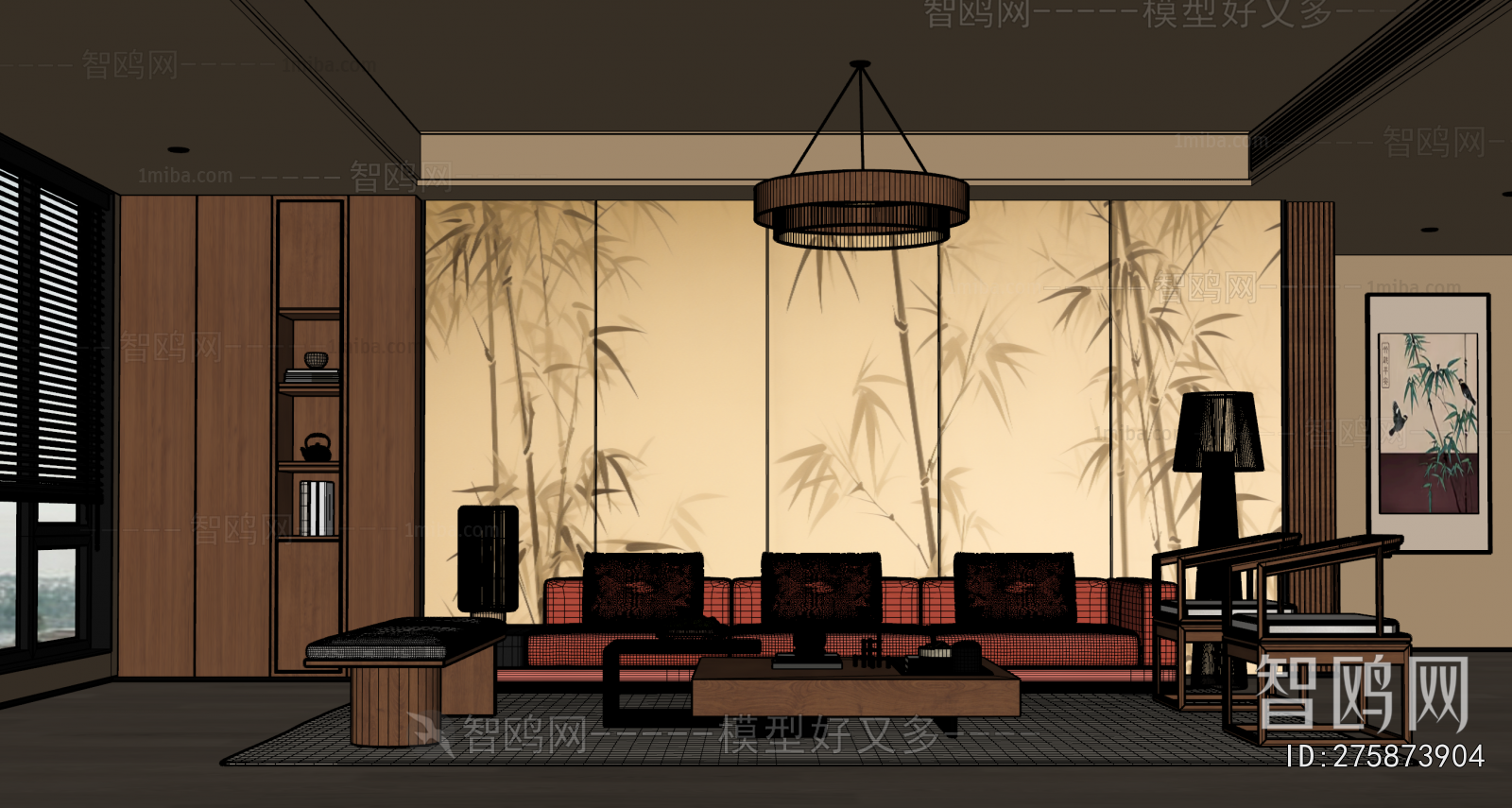 New Chinese Style A Living Room