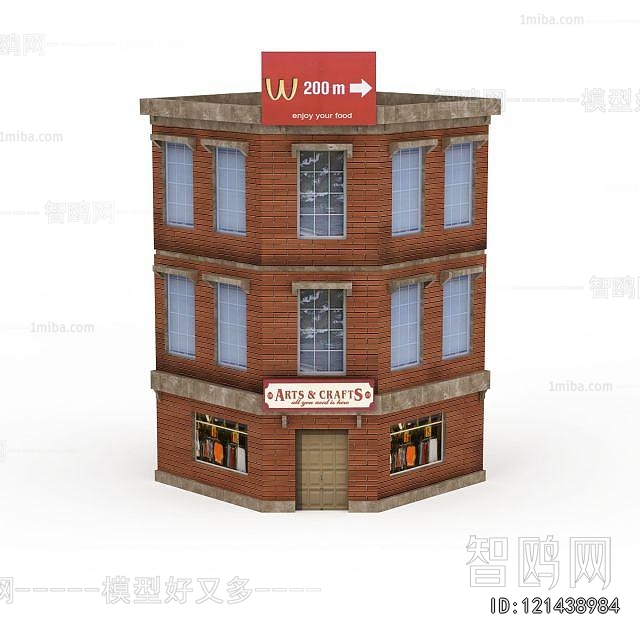 Simple European Style Appearance Of Commercial Building