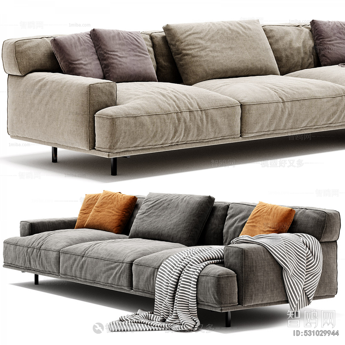 Modern Multi Person Sofa
