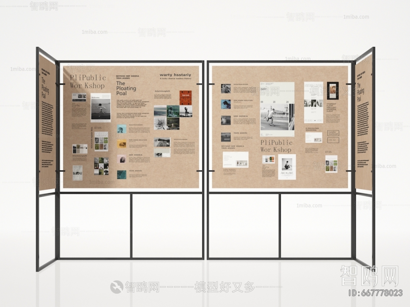 Modern Guide Board/bulletin Board