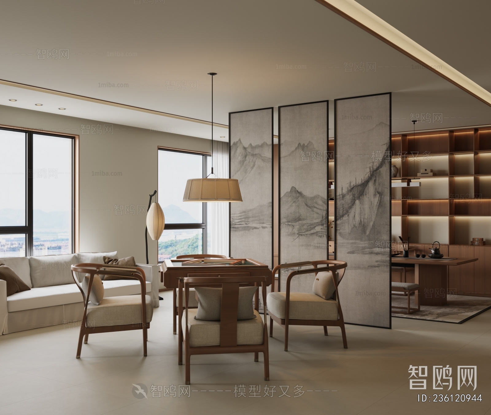 New Chinese Style Chess And Card Room