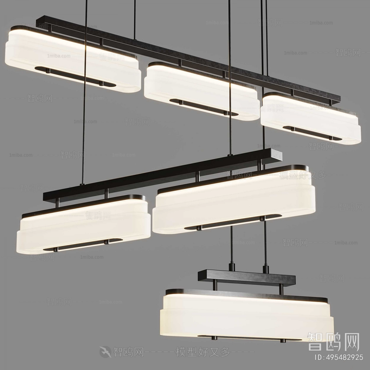 Modern Long Chandelier