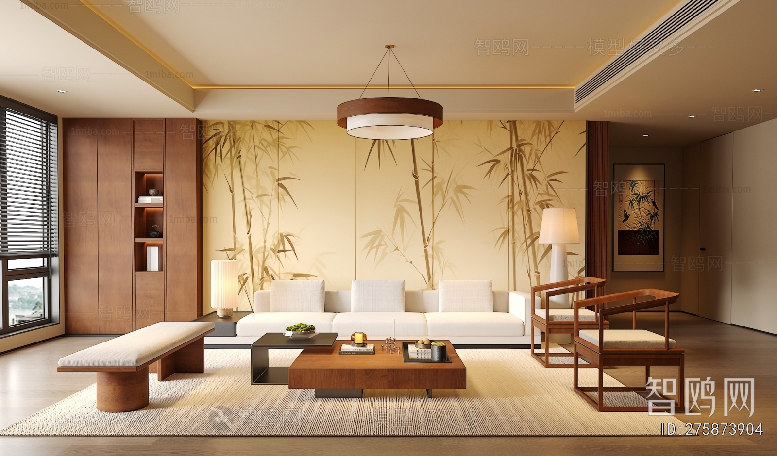 New Chinese Style A Living Room