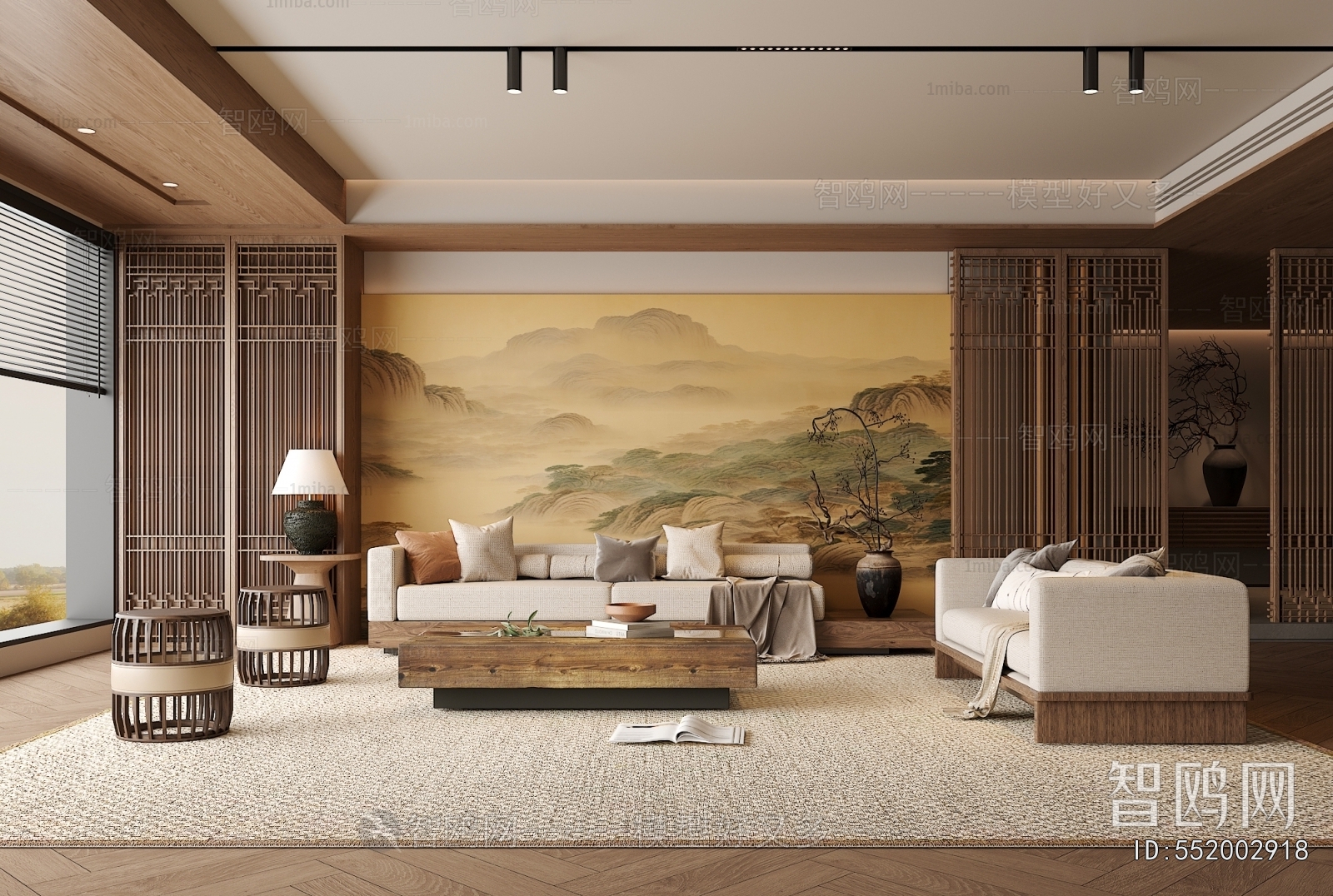 New Chinese Style A Living Room
