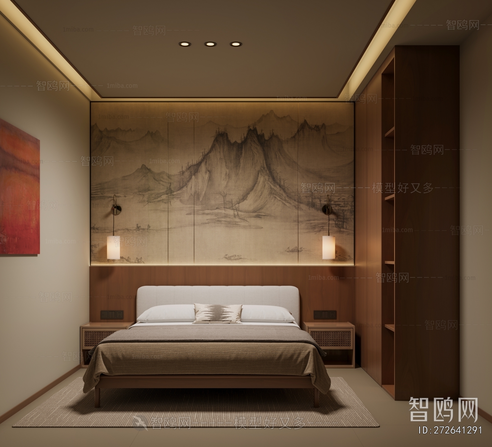 New Chinese Style Bedroom