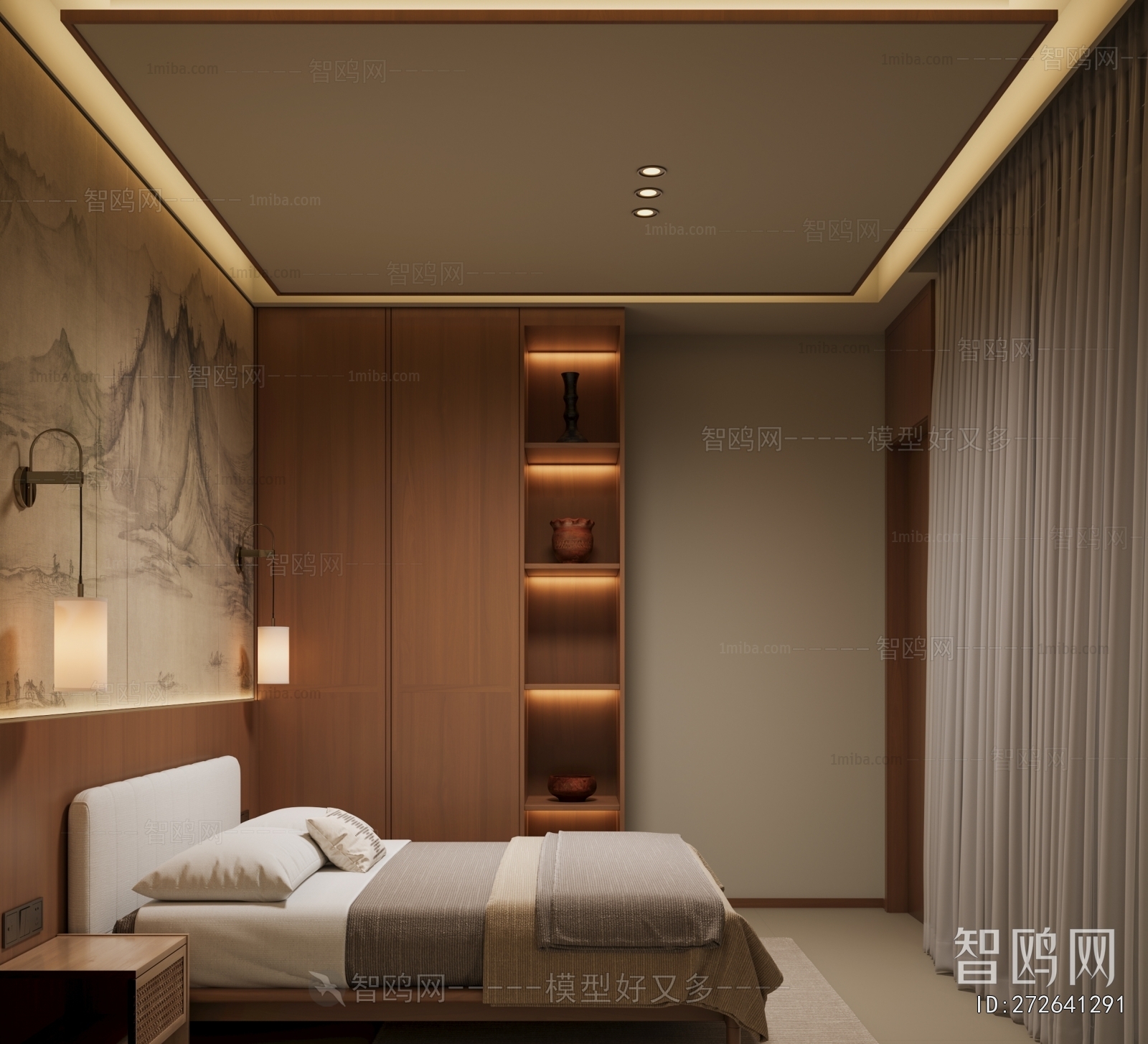New Chinese Style Bedroom