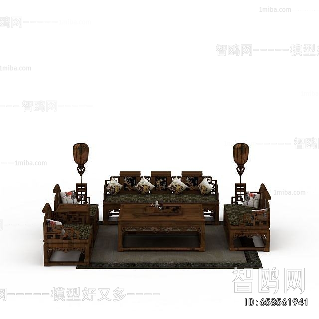 New Chinese Style Sofa Combination