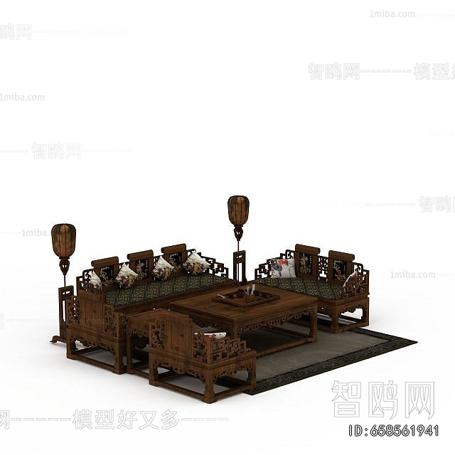 New Chinese Style Sofa Combination