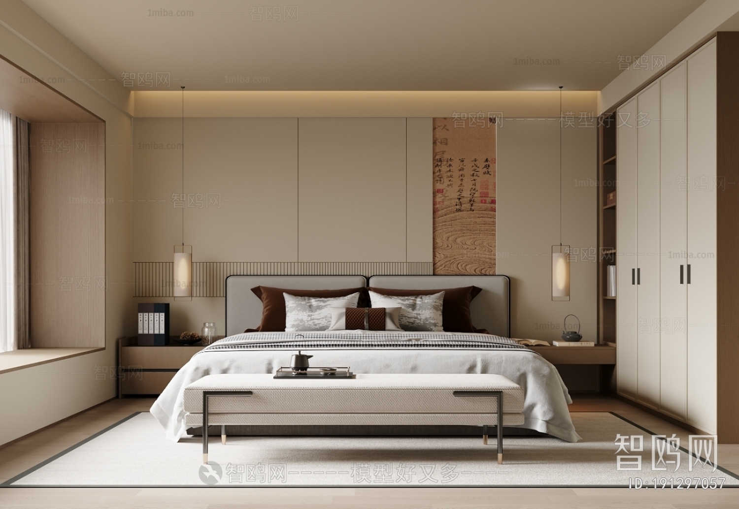 New Chinese Style Bedroom