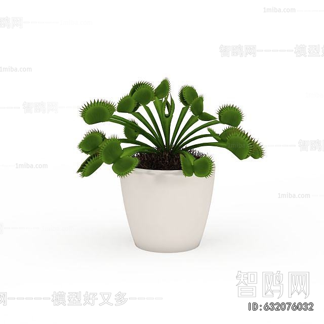 Modern Potted Green Plant