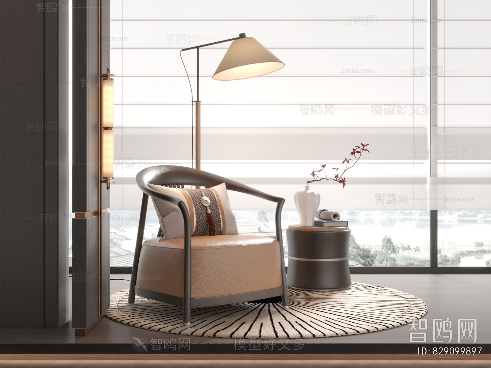 New Chinese Style Lounge Chair