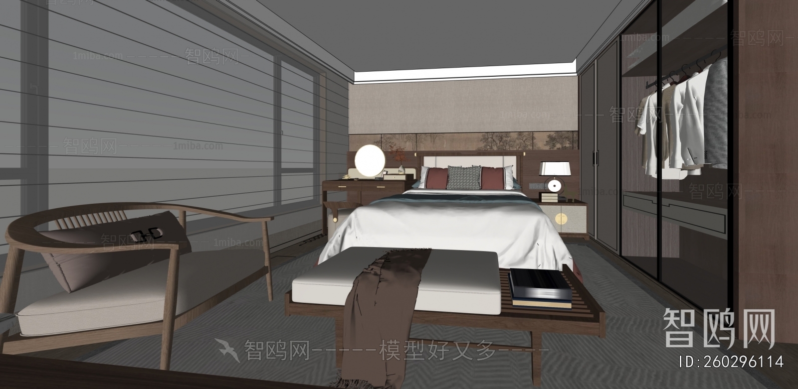 New Chinese Style Bedroom