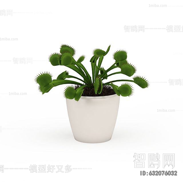 Modern Potted Green Plant