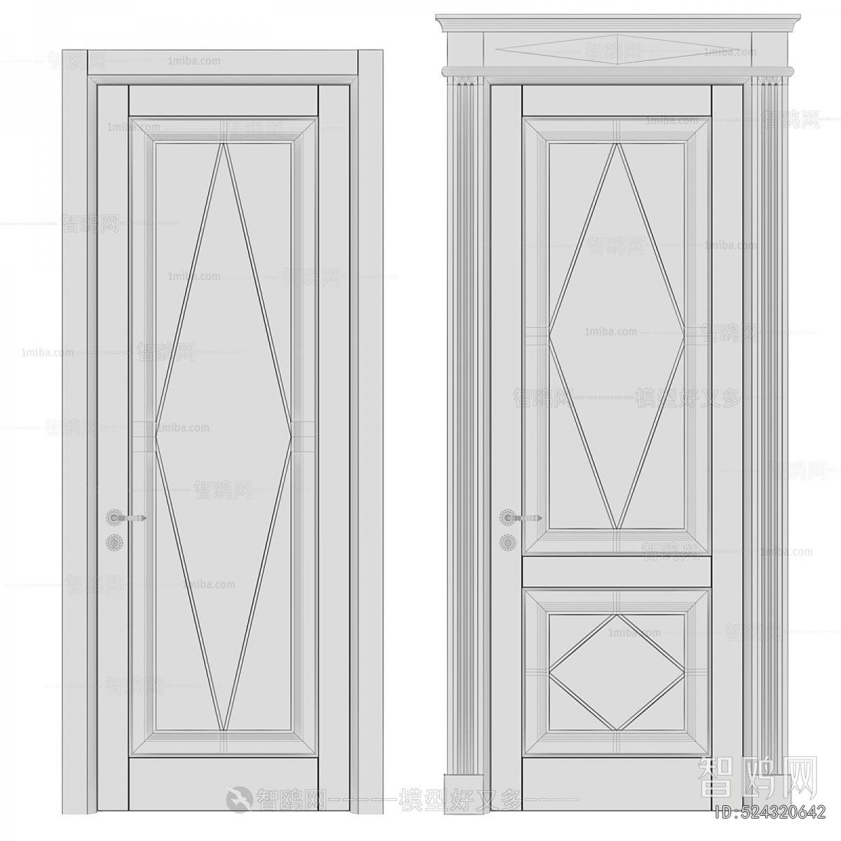 Simple European Style Single Door