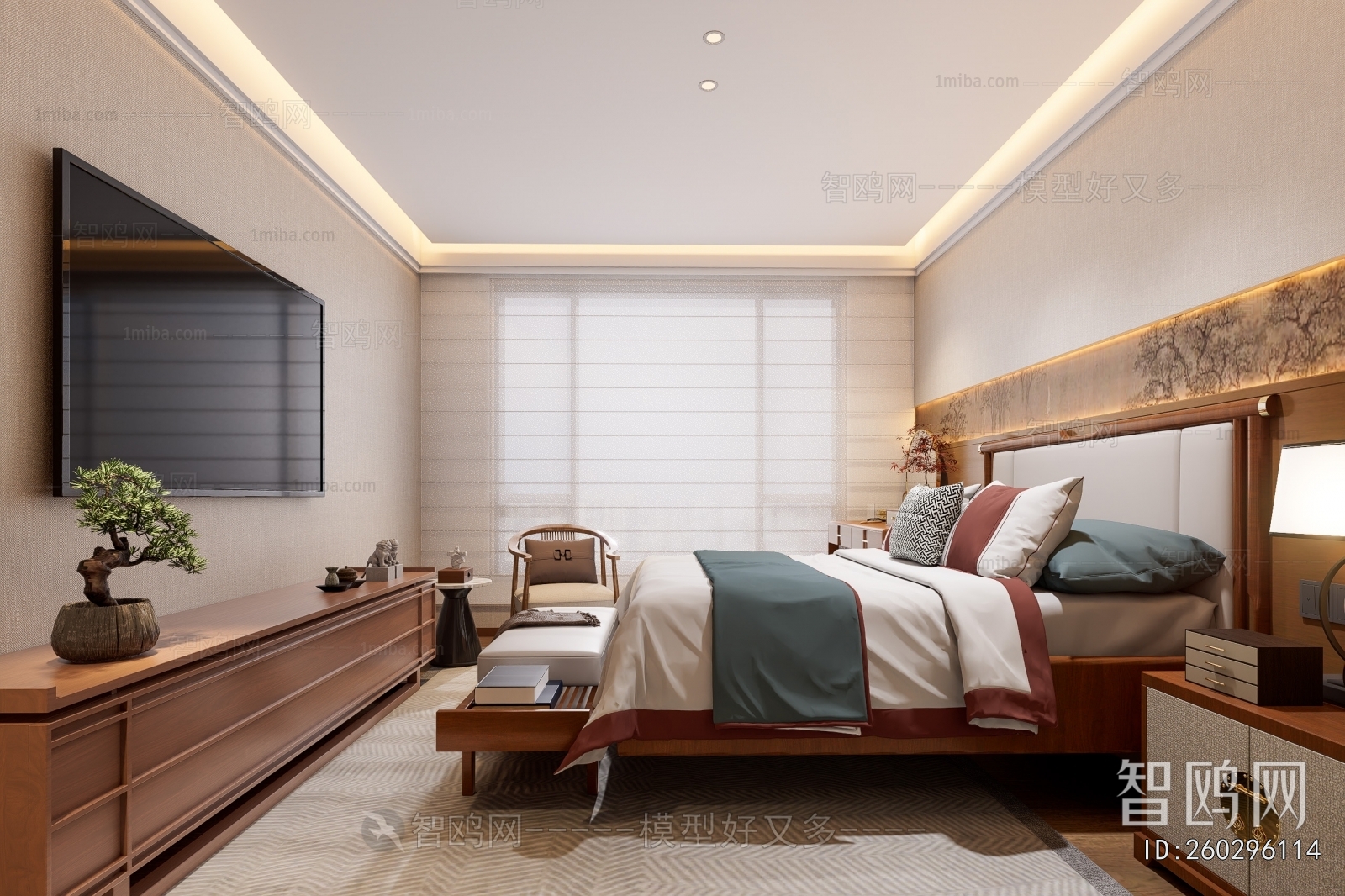 New Chinese Style Bedroom