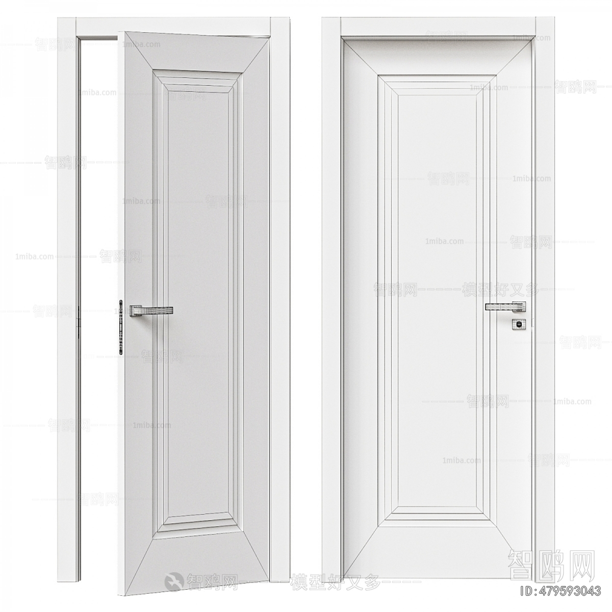 Simple European Style Single Door
