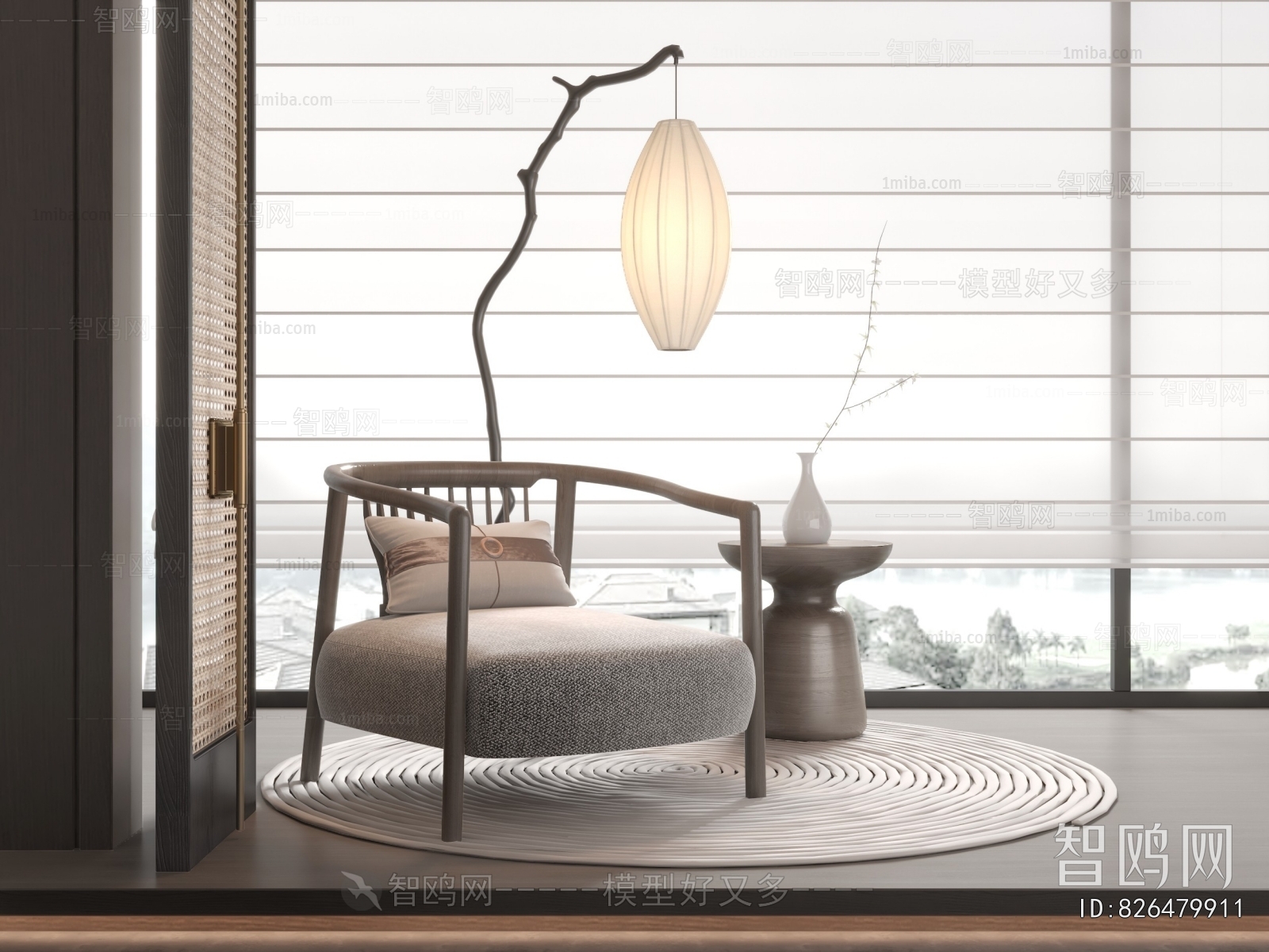 New Chinese Style Lounge Chair