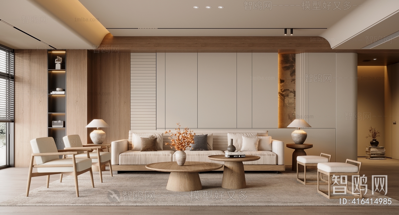 New Chinese Style A Living Room