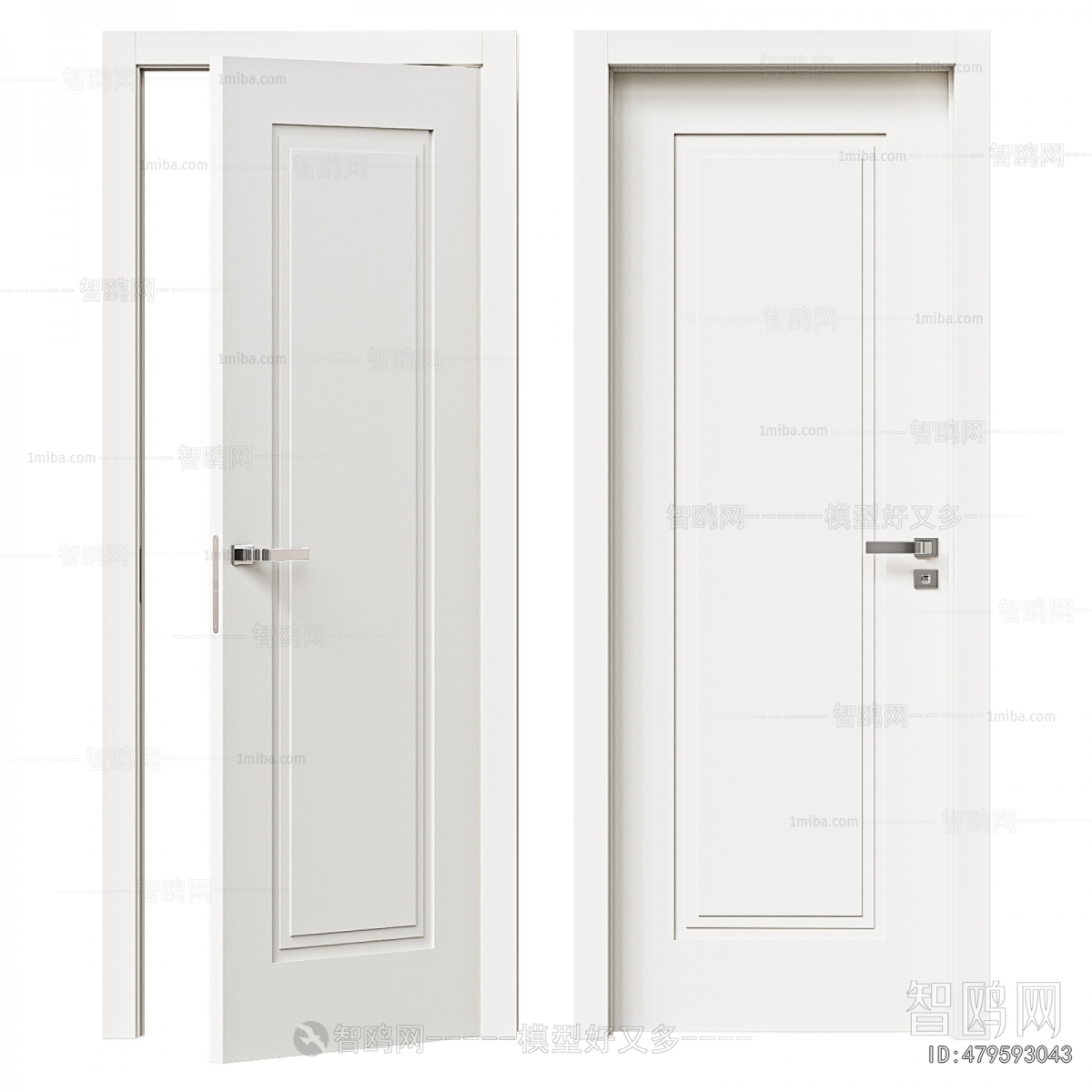 Simple European Style Single Door