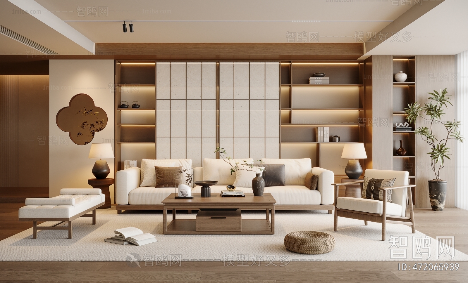 New Chinese Style A Living Room