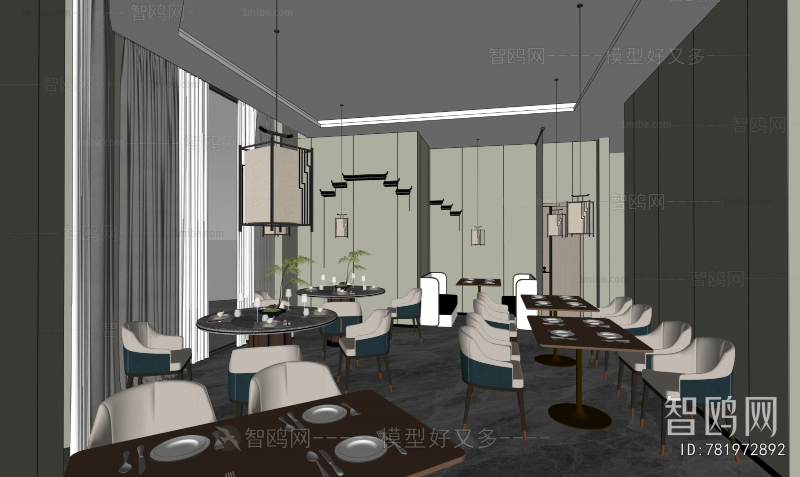 New Chinese Style Dining Room