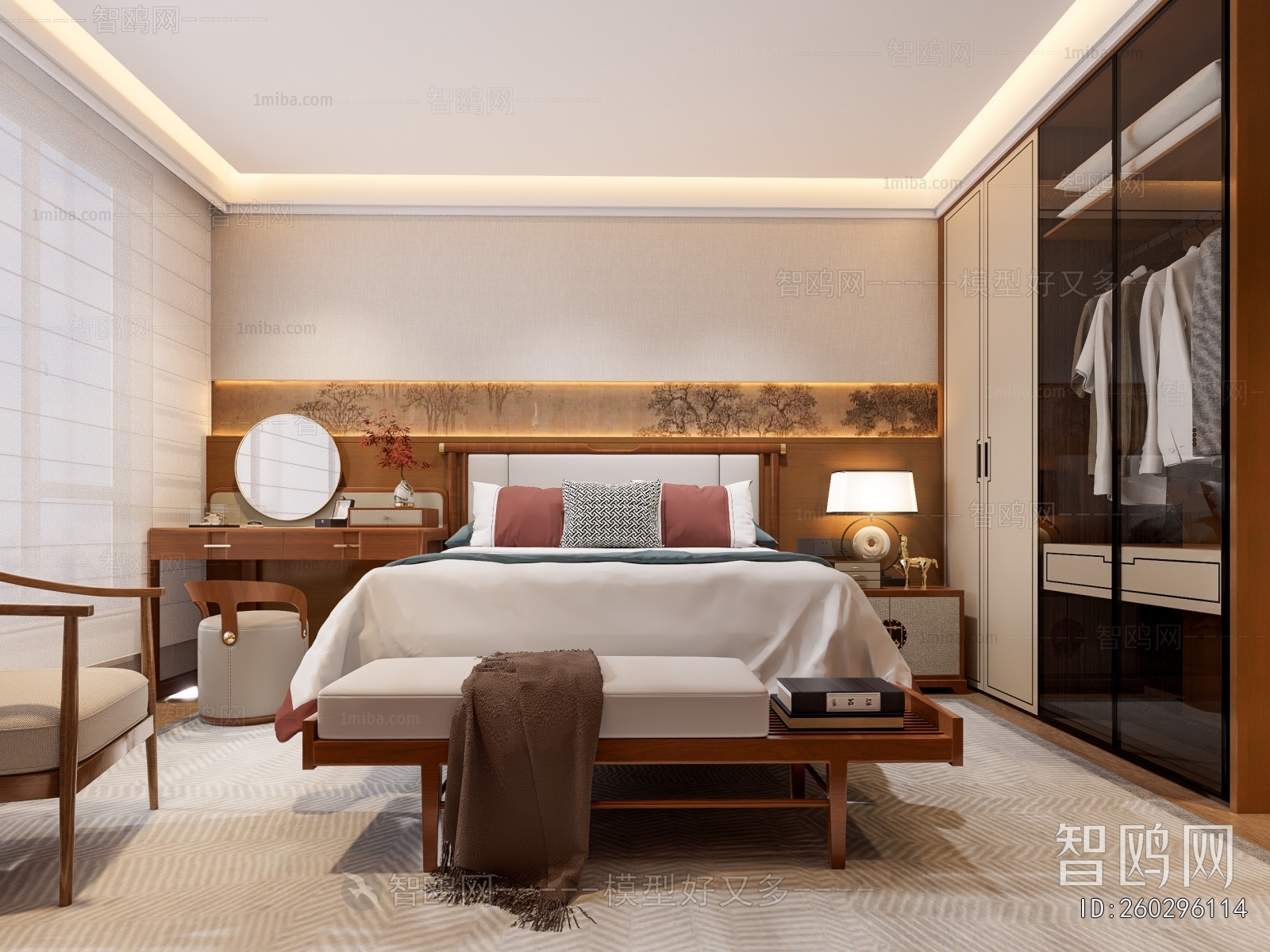 New Chinese Style Bedroom