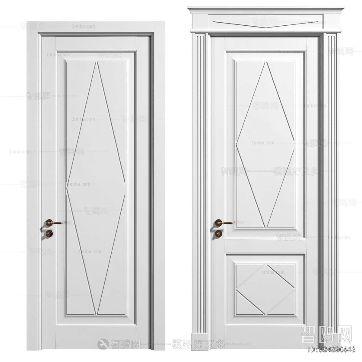 Simple European Style Single Door