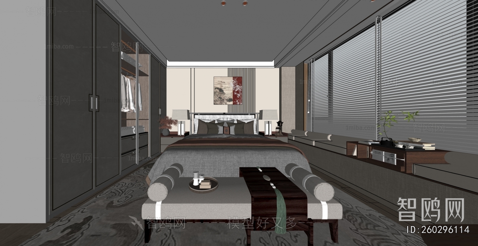 New Chinese Style Bedroom