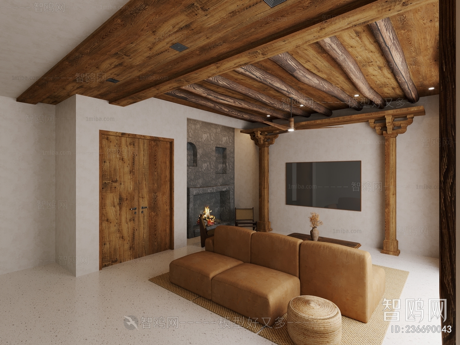 Wabi-sabi Style A Living Room