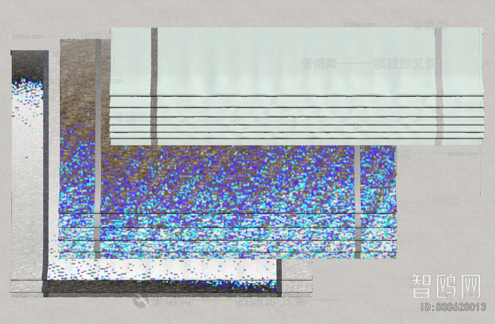 New Chinese Style Roman Curtain