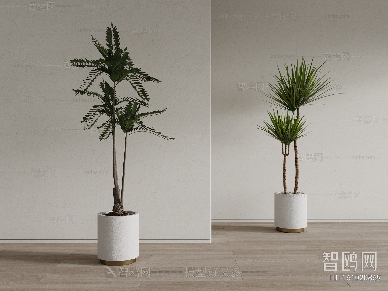 Modern Ground Green Plant Potted Plants