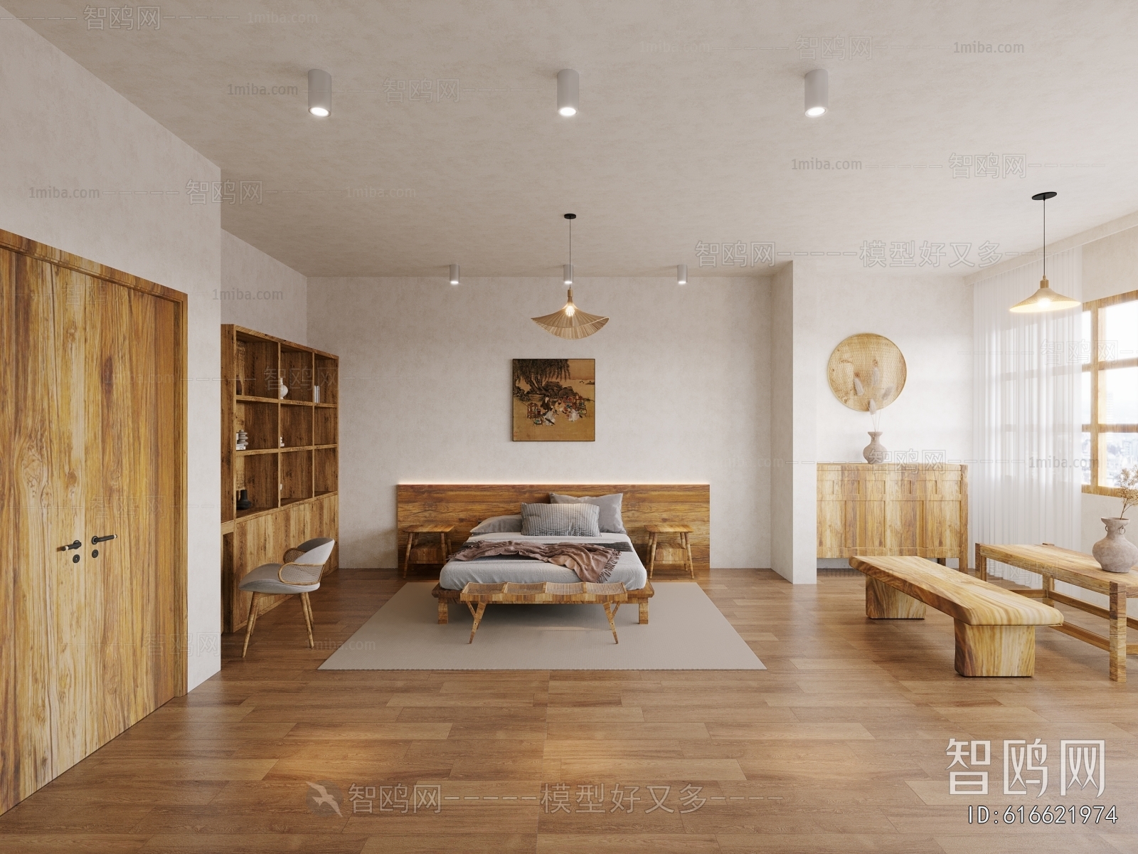 Wabi-sabi Style Bedroom