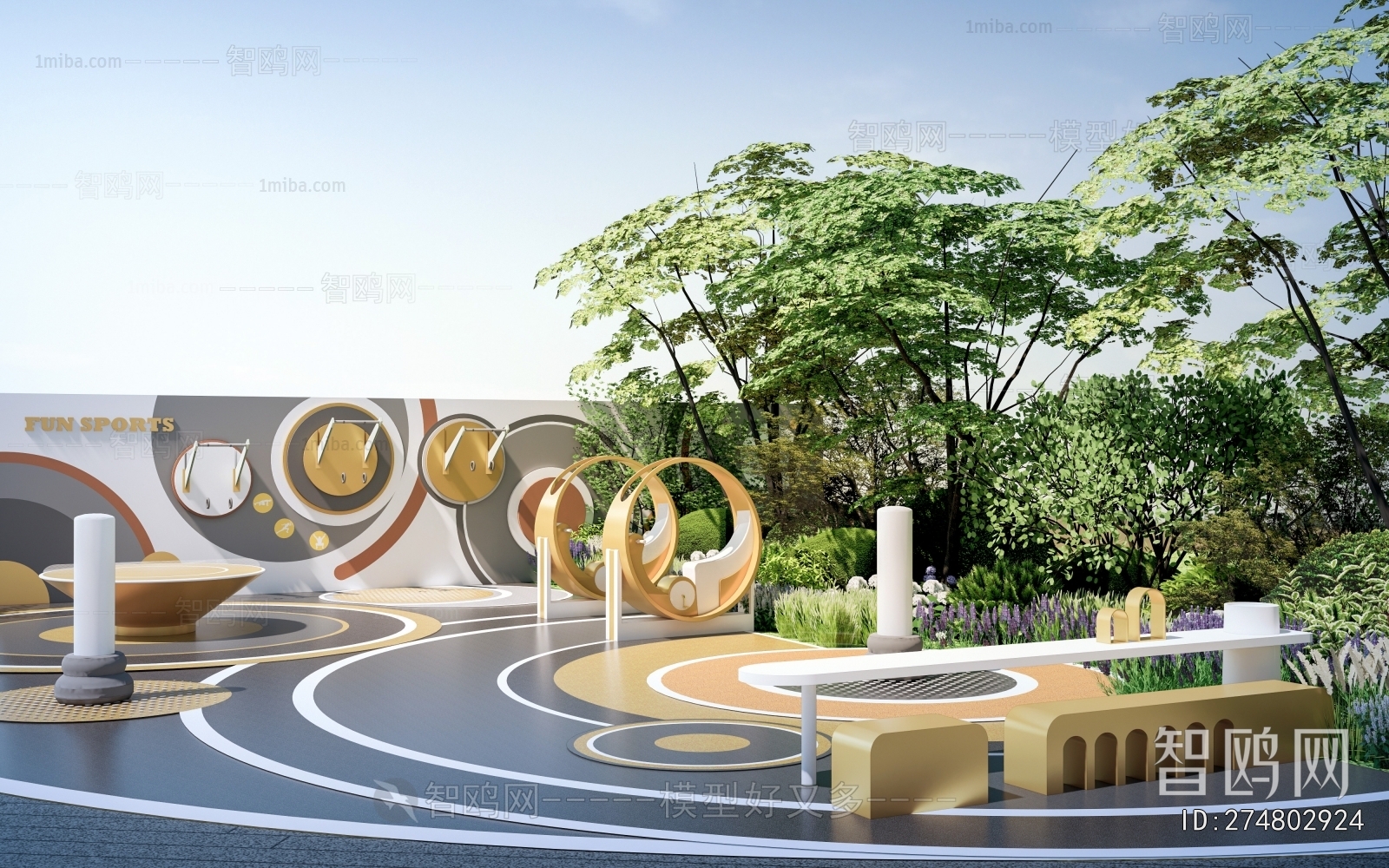 Modern Park Landscape