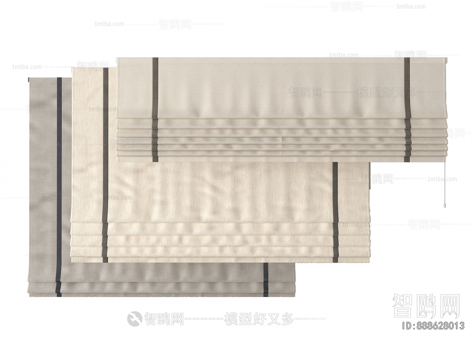New Chinese Style Roman Curtain