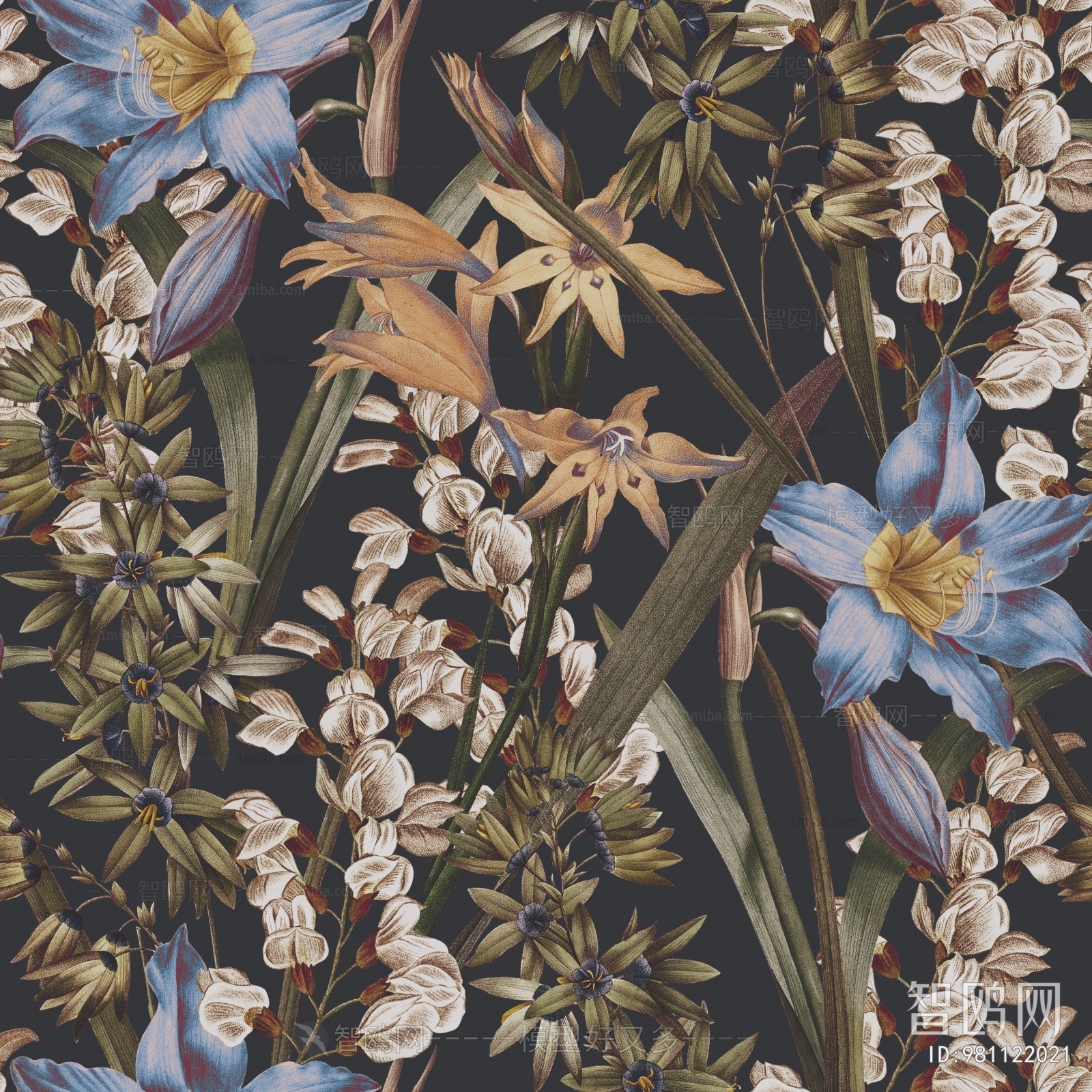 Animal And Plant Pattern Wallpaper