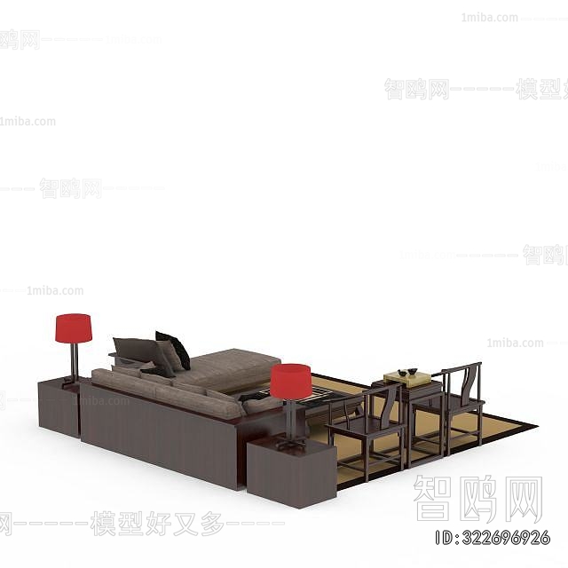 New Chinese Style Sofa Combination