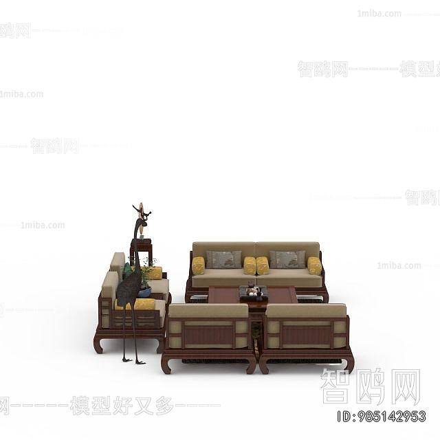 New Chinese Style Sofa Combination