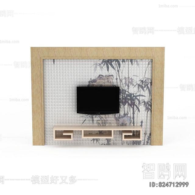New Chinese Style TV Wall