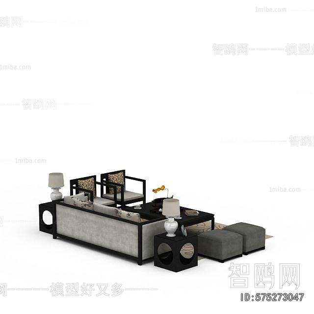New Chinese Style Sofa Combination