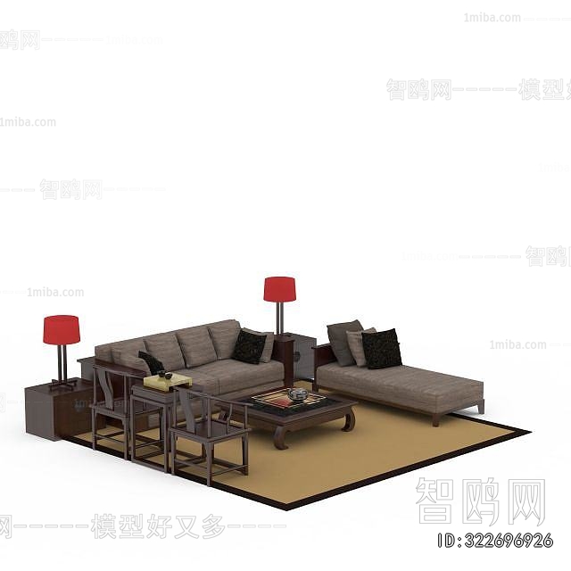 New Chinese Style Sofa Combination