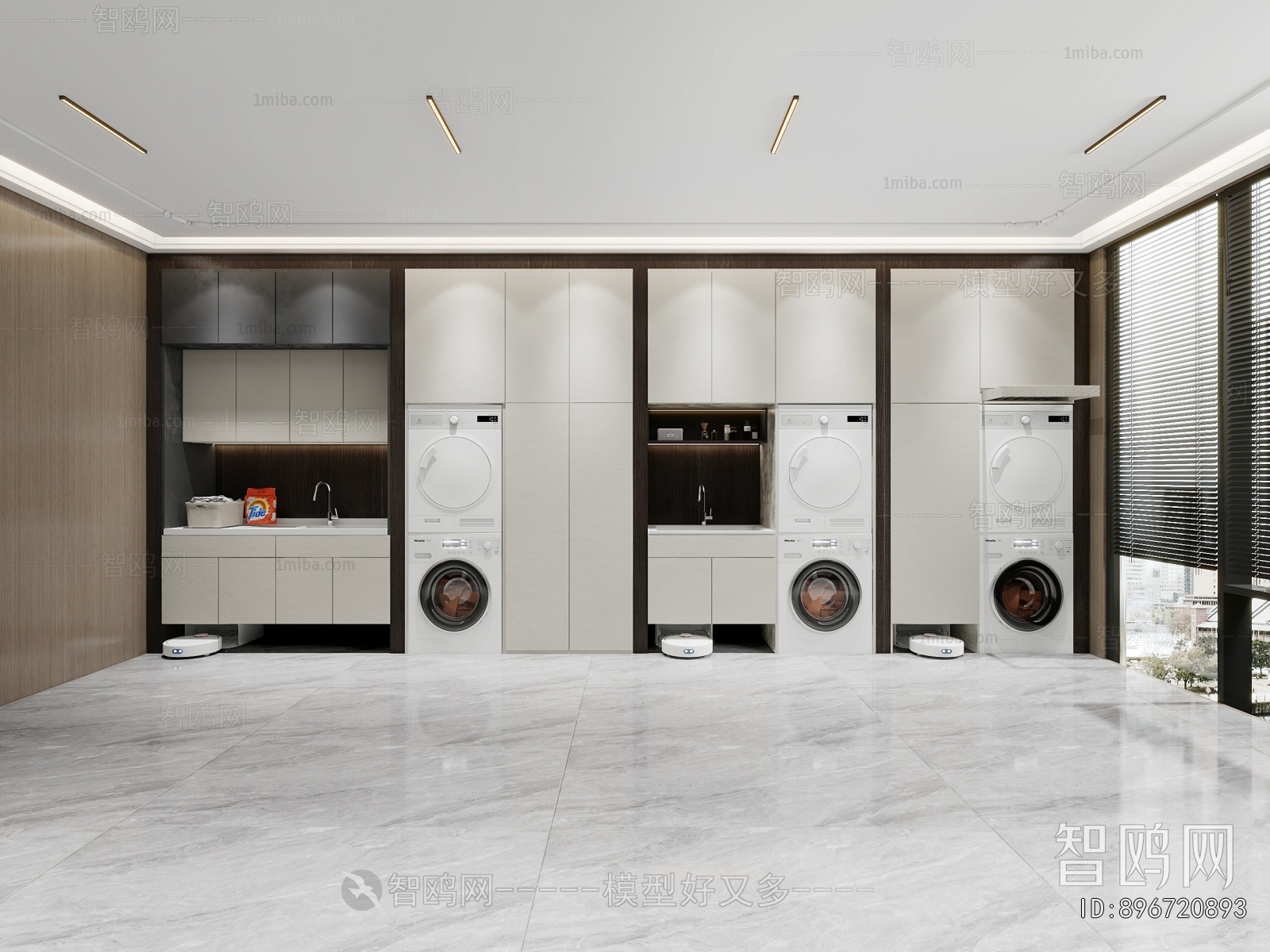 Modern Balcony Laundry Room