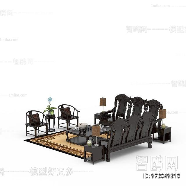 New Chinese Style Sofa Combination