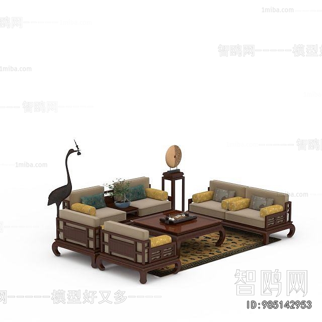 New Chinese Style Sofa Combination