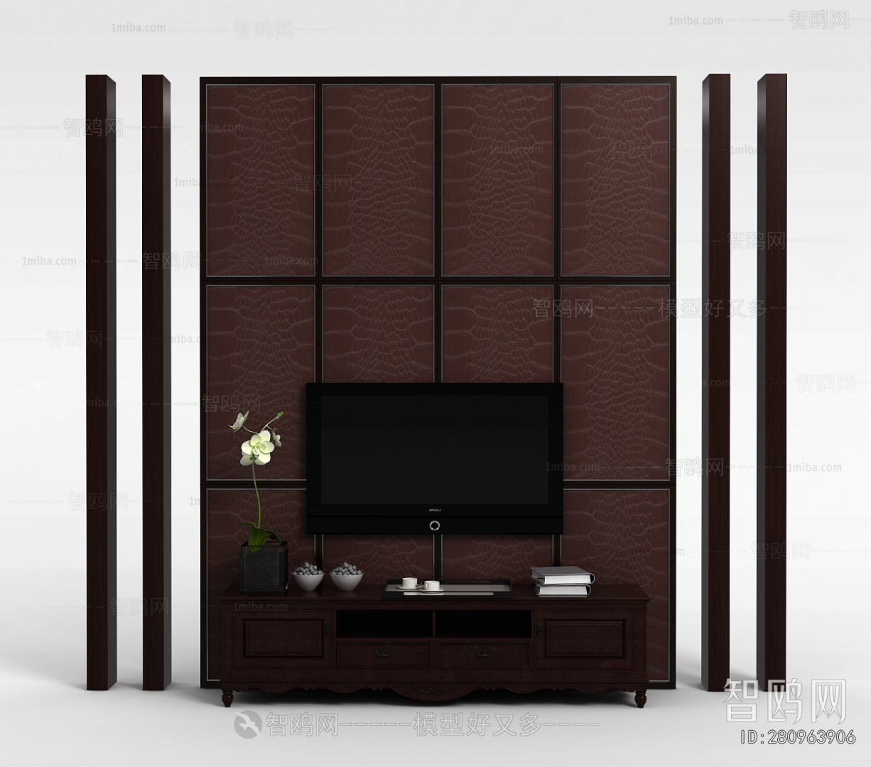 New Chinese Style TV Wall