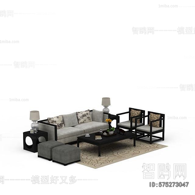 New Chinese Style Sofa Combination