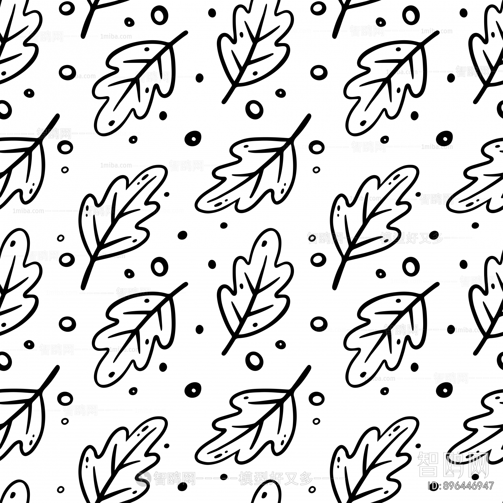Animal And Plant Pattern Wallpaper