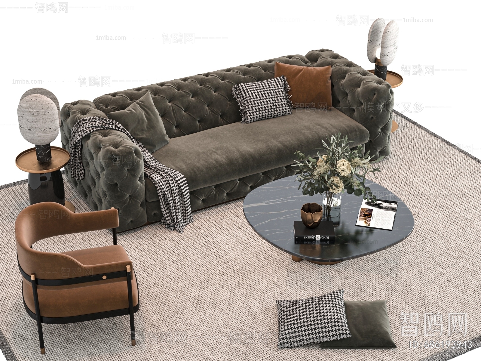 Simple European Style Sofa Combination