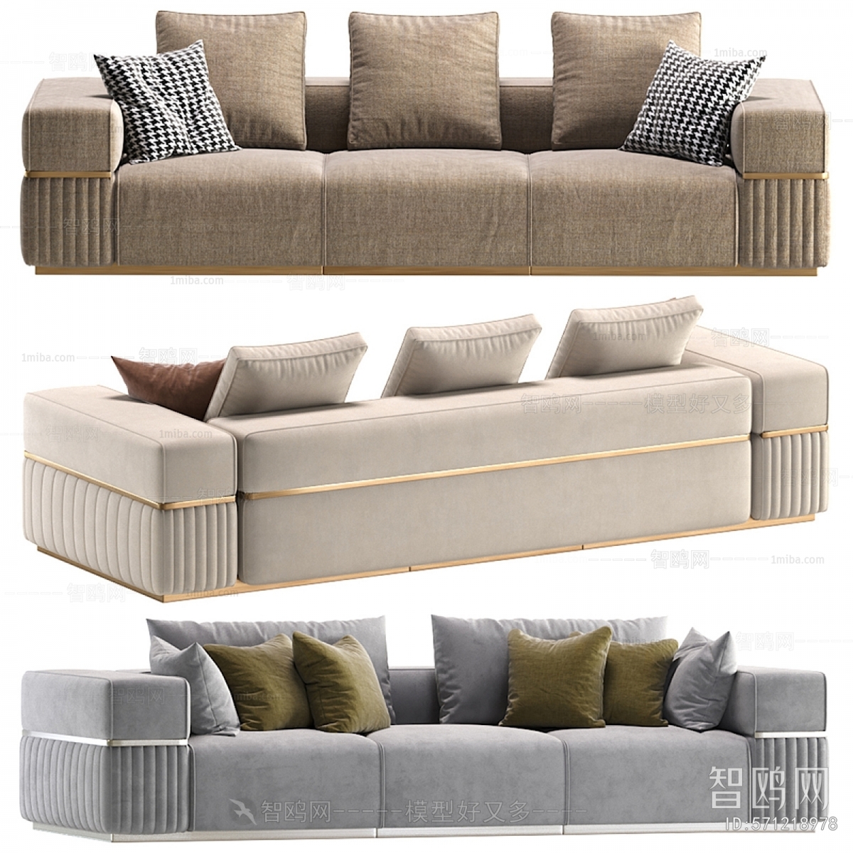 Modern Three-seat Sofa